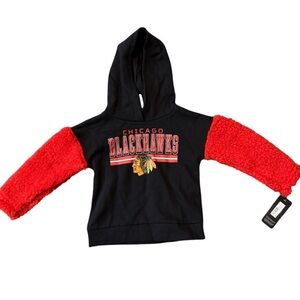 Chicago Blackhawks Kids Hoodie - Black and Red